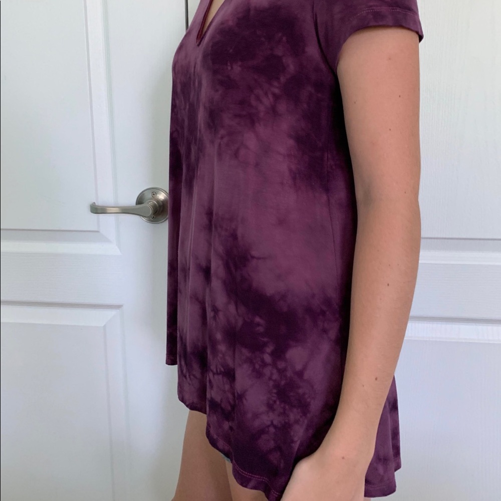 AEO SHORT SLEEVE T-SHIRT WITH CHOKER PURPLE - Picture 3 of 5